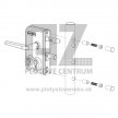 Dvouvložkový priemyselný zámok LDKZ D1 | profil 40 mm | strieborný