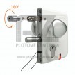 Elektrický zámok LEKQ U4 s funkciou FAIL OPEN | profil 60 mm | antracitový šedý