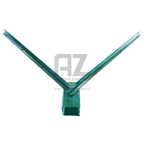 Obojstranný bavolet PVC na 3 rady ostnatého drôtu | štvorcový profil | 60 x 60 mm | zelená RAL 6005