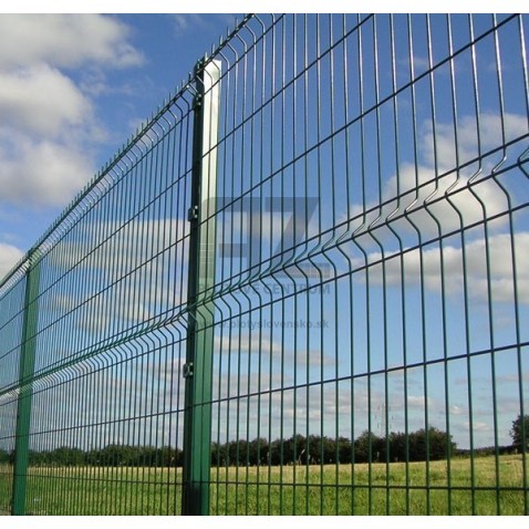 Zváraný plotový panel BRAVO 3D poplastovaný 1230 mm s vodorovným prelisom | zelený RAL 6005 | oko 50 × 200 mm | drôt 5,0 mm