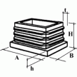 Krytka pre stĺpik | obdĺžnikový profil 120 × 40 mm | čierna