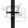 Malý ozdobný zámok LOCINOX LAKY F2 | pre hranatý profil 30-40 mm | čierna RAL 9005