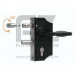 Malý ozdobný zámok LOCINOX LAKY F2 | pre hranatý profil 40-50 mm | čierna RAL 9005