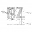 Malý ozdobný zámok LOCINOX LAKY F2 | pre hranatý profil 60-70 mm | čierna RAL 9005
