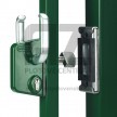 Priemyselný zámok pre posuvnú bránu LOCINOX LSKZ U2 | pre hranatý profil 80 mm | zelená RAL 6005