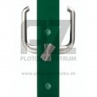 Priemyselný zámok pre posuvnú bránu LOCINOX LSKZ U2 | pre hranatý profil 80 mm | strieborný