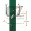 Priemyselný zámok pre posuvnú bránu LOCINOX LSKZ U2 | pre hranatý profil 120 mm | strieborný