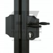Doraz pre ozdobné zámky LOCINOX SPKZ | pre hranaté profily od 40 mm | čierna RAL 9005