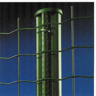 Plotový stĺpik CLIP poplastovaný 2000 mm s montážnym nosom | okrúhly profil Ø 48 mm | zelený