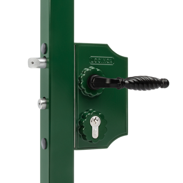 Veľký ozdobný zámok LOCINOX LAKQ H2 | pre hranatý profil 60-80 mm | zelená RAL 6005
