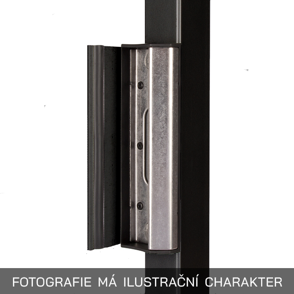 Doraz zámku LOCINOX SAKL | pre harnatý profil 40-60 mm | čierna RAL 9005