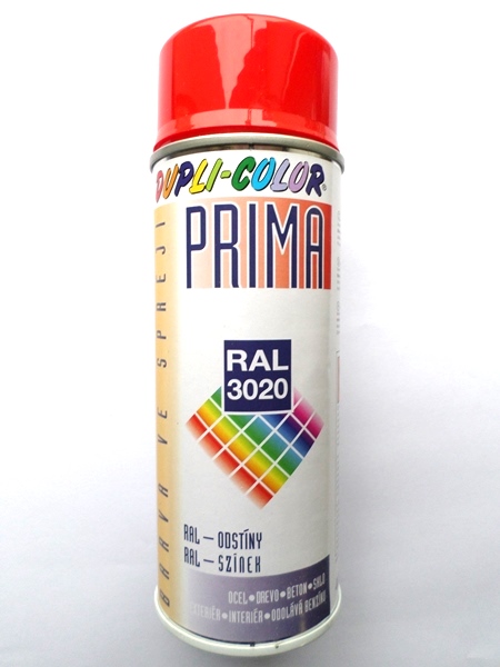 Univerzálny korekčný sprej PRIMA | RAL 3020 dopravná červená - lesklá | 400 ml