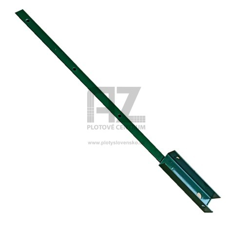 Jednostranný bavolet PVC na 3 rady ostnatého drôtu | pre branku / bránu PRIMA | zelená RAL 6005