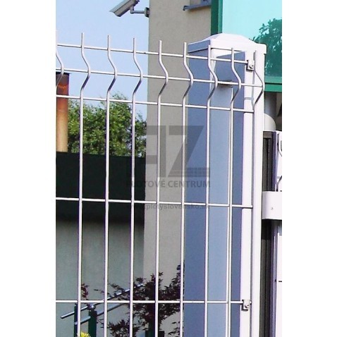 Zváraný plotový panel BRAVO 3D LIGHT poplastovaný 1230 mm s vodorovným prelisom | biela RAL 9016 | oko 50 × 200mm | drôt 4,0 mm