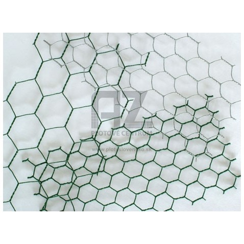 Králičie šesťhranné pletivo poplastované | zelené | oko 25 × 25 mm | drôt 0,9 mm