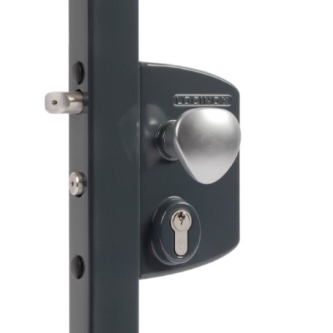 Elektrický zámok LOCINOX LIKQ U4 s funkciou FAIL CLOSE | pre hranatý profil 40-60 mm | antracitová RAL 7016