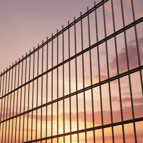 Zváraný plotový panel BRAVO 2D poplastovaný 2030 mm | antracitová šedá RAL 7016 | oko 50 × 200 mm | drôt 6,0 / 5,0 mm