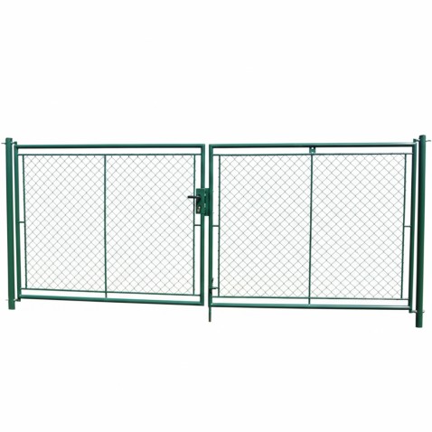 Dvojkrídlová brána PRIMA poplastovaná 3600/1600 mm | zelená RAL 6005 | výplň štvorhranné pletivo | oko 55 × 55 mm | drôt 2,7 mm