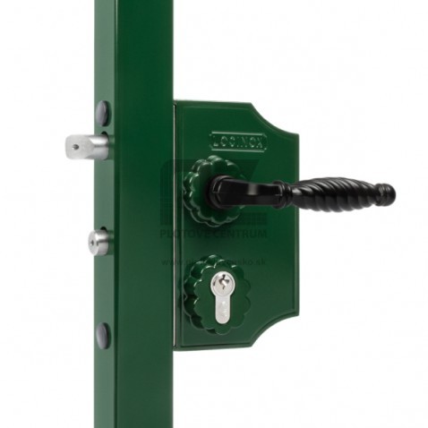 Veľký ozdobný zámok LOCINOX LAKQ H2 | pre hranatý profil 30-50 mm | zelená RAL 6005
