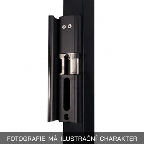 Elektrický doraz zámku - protikus LOCINOX MODULEC | pre hranatý profil 40-60 mm | čierna RAL 9005