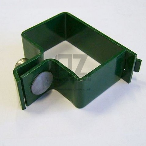 Objímka koncová pre stĺpik bez dier | obdĺžnikový profil 60 × 40 mm | poplastovaná | zelená RAL 6005