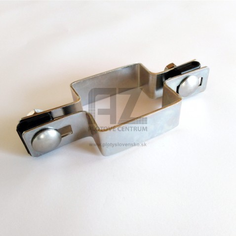 Objímka priebežná pre stĺpik bez dier | štvorcový profil 60 × 60 mm | pozinkovaná