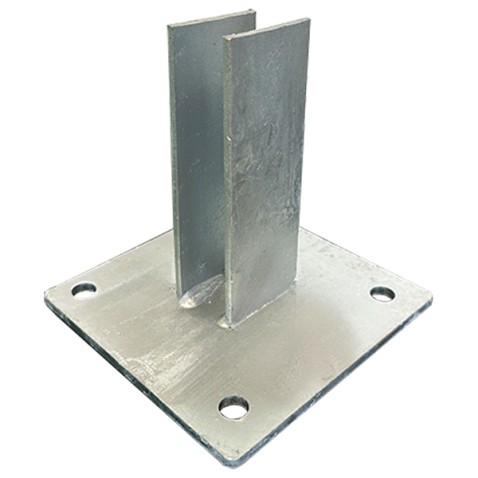 Pätka stĺpika na podmurovku | pozinkovaná | pre stĺpik obdĺžnikového profilu 60 × 40 mm