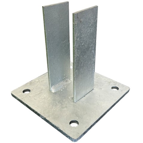 Pätka stĺpika na podmurovku | pozinkovaná | pre stĺpik štvorcového profilu 60 × 60 mm