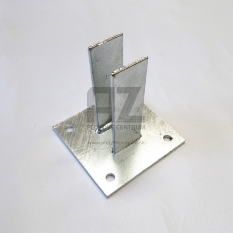 Pätka stĺpika na podmurovku | pozinkovaná | pre stĺpik štvorcového profilu 60 × 60 mm