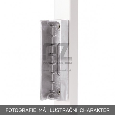 Plastový doraz zámku LOCINOX SMKL | pre hranaté profily od 40 mm | biela RAL 9010