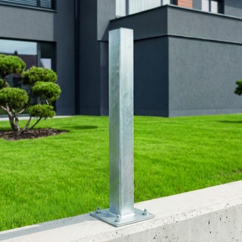 Stĺpik BRAVO s pätkou 60 × 60 × 1550 mm, Zn – bez otvorov