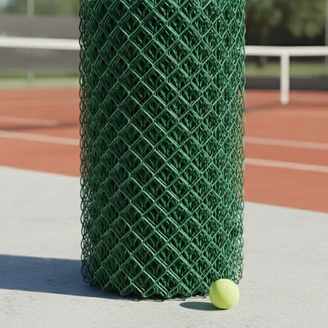 TENISOVÉ PLETIVO poplastované 4000 mm pre oplotenie kurtov a športovísk | zelená RAL 6005 | oko 45 × 45 mm | drôt 3,0 mm