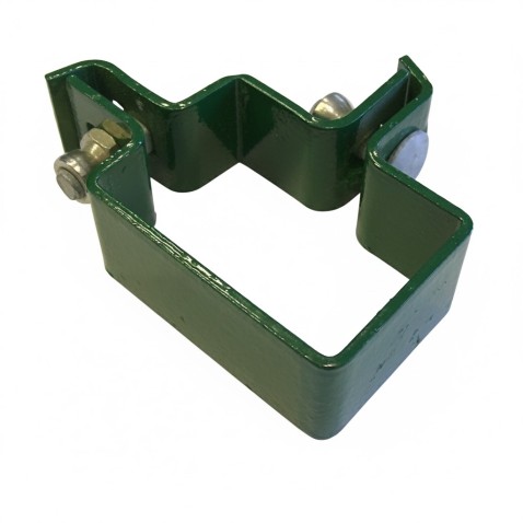 Objímka rohová pre stĺpik bez dier | obdĺžnikový profil 60 × 40 mm | poplastovaná | zelená RAL 6005