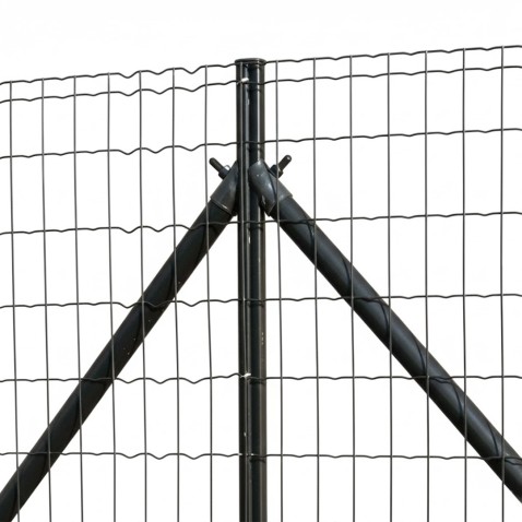 Plotová vzpera pre stĺpiky CLIP poplastovaná 2000 mm | okrúhly profil Ø 38 mm | antracit