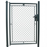 Jednokrídlová bránka PRIMA poplastovaná 1000/1600 mm | antracitová šedá RAL 7016 | výplň štvorhranné pletivo | oko 55 × 55 mm | drôt 2,7 mm