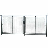 Dvojkrídlová brána PRIMA poplastovaná 3600/1000 mm | antracitová šedá RAL 7016 | výplň štvorhranné pletivo | oko 55 × 55 mm | drôt 2,7 mm