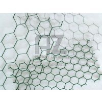 Králičie šesťhranné pletivo | Zn+PVC | zelené | 13 × 13 / 0,9 mm